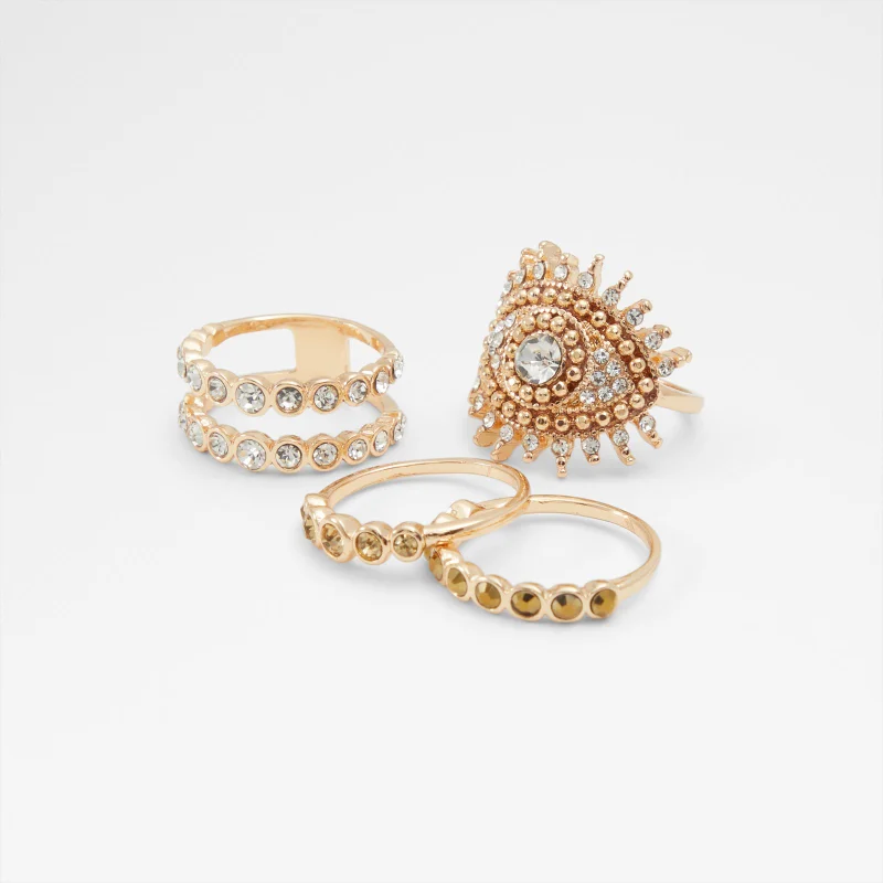 Albanna Gold/Clear Multi Women's Rings
